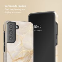 Selencia Vivid Tough Backcover Samsung Galaxy S21 FE - Golden Beige Marble