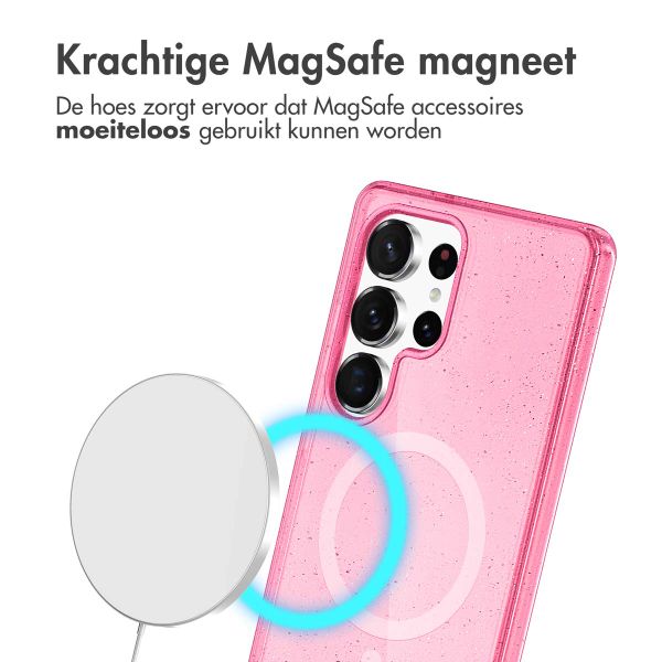 imoshion Sparkle Backcover met MagSafe Samsung Galaxy S25 Ultra - Glitter Roze