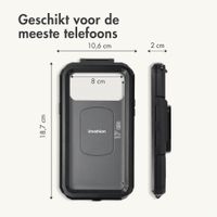 imoshion Premium Telefoonhouder Fiets - Spatwaterdicht - 360° draaibaar - Universeel - Zwart