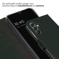 Selencia Echt Lederen Bookcase Samsung Galaxy A25 (5G) - Groen