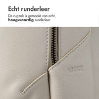 Accezz Leather Laptop rugzak 16 inch - Beige