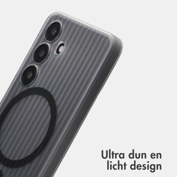 Accezz Lite Backcover met MagSafe | Fluted | Samsung Galaxy S24 - Grijs