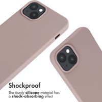 imoshion Silicone Case with Strap Apple iPhone 15 Plus - Sand Pink