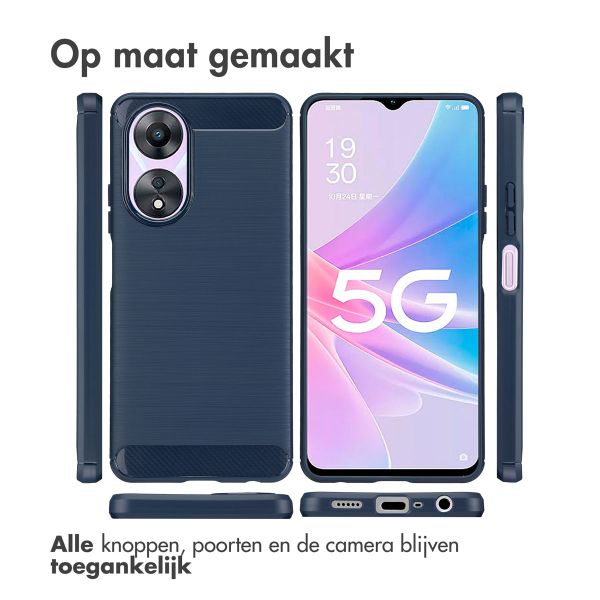 imoshion Brushed Backcover Oppo A58 - Donkerblauw