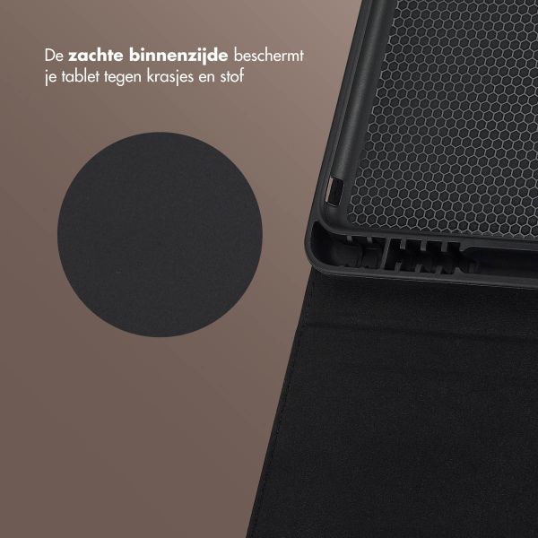 Selencia Riva Bookcase Apple iPad 9 (2021) 10.2 inch / iPad 8 (2020) 10.2 inch / iPad 7 (2019) 10.2 inch - Zwart
