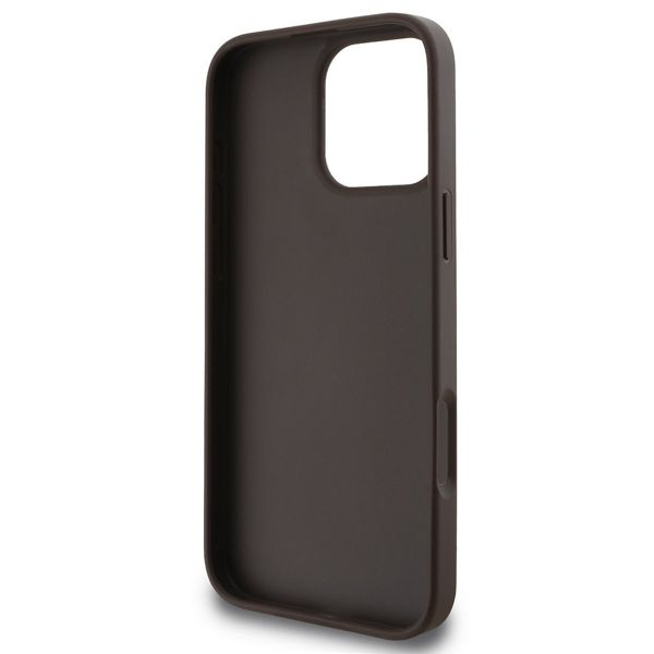 Guess 4G Metal Logo Backcover iPhone 16 Pro Max - Bruin