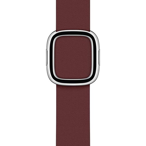 Apple Leather Band Modern Buckle Apple Watch Series 1 t/m 9 / SE (38/40/41 mm) | Series 10 (42 mm) - Maat S - Garnet