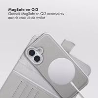 Selencia Olyn Uitneembare Bookcase met MagSafe Apple iPhone 16 - Grijs