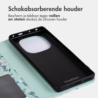 imoshion Design Bookcase Xiaomi Redmi Note 14 Pro Plus (5G) - Blue Flowers