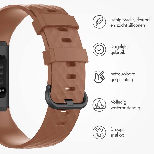 imoshion Siliconen bandje Fitbit Charge 3 / 4 - Bruin