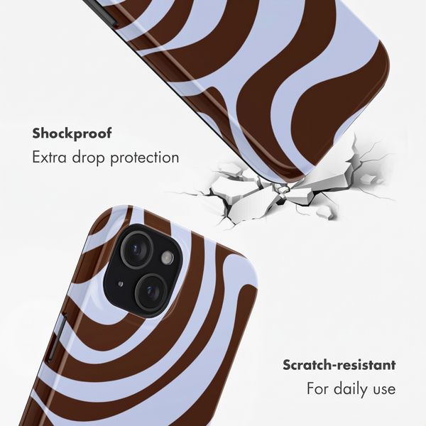 Selencia Vivid Back Cover Apple iPhone 15 - Dream Swirl Chocolate