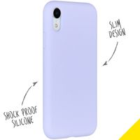 Accezz Liquid Silicone Backcover Apple iPhone Xr - Paars