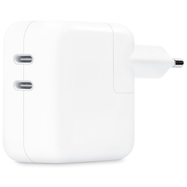 Apple Originele Dual USB-C Power Adapter 35W + 2x Originele USB-C naar USB-C oplaadkabel 60W - 1 meter - Wit