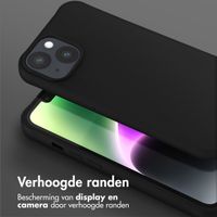 Selencia Siliconen hoesje met afneembaar koord Apple iPhone 14 - Zwart