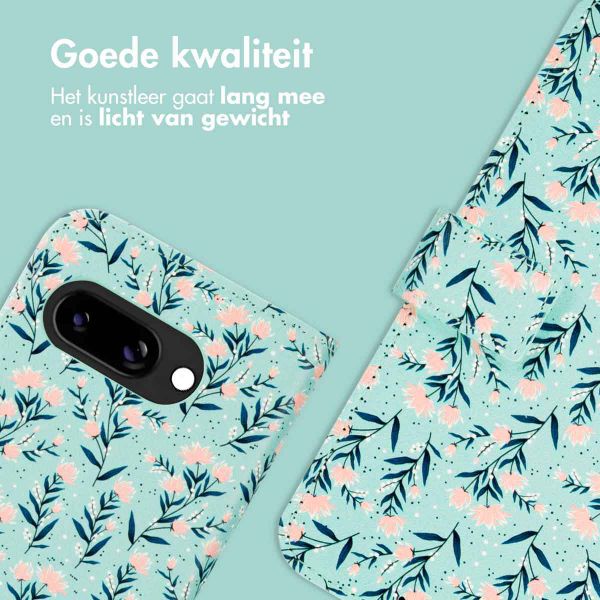 imoshion Design Bookcase Google Pixel 9A - Blue Flowers