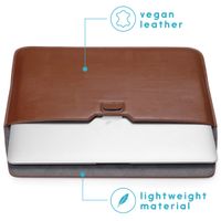 imoshion Vegan Lederen Laptop Sleeve 15 inch - Bruin