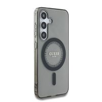 Guess MagSafe IML Rhinestones Case Samsung Galaxy S25 - Zwart