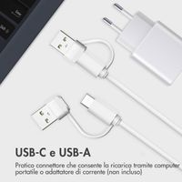 imoshion Oplaadkabel Apple Watch USB-C en USB-A - 1 meter - Wit
