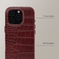 Selencia Croco Backcover met MagSafe Apple iPhone 16 Pro - Burgundy