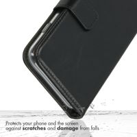 Selencia Echt Leren Bookcase Apple iPhone X / Xs - Zwart