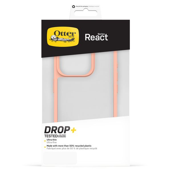 OtterBox React Backcover iPhone 15 Pro - Transparant / Peach