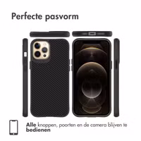 imoshion Rugged Hybrid Carbon Case Apple iPhone 12 Pro Max - Zwart