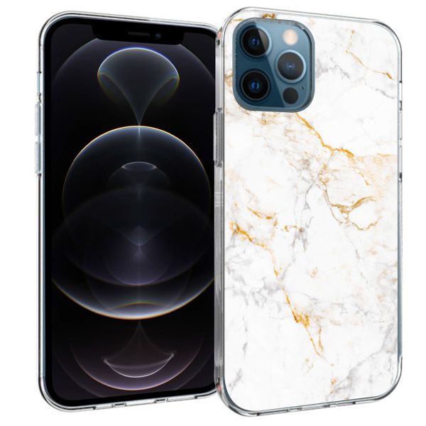 imoshion Design hoesje iPhone 12 (Pro) - White Marble