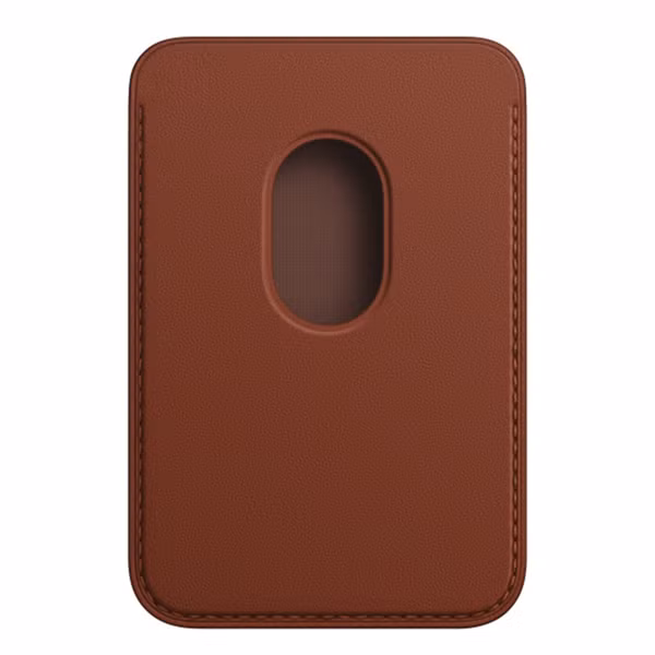 Apple Leather Wallet MagSafe (Apple Wallet 2nd generation) - Met ingebouwde AirTag functie - Umber