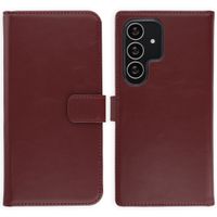 Selencia Echt Leren Bookcase Samsung Galaxy S25 Ultra - Burgundy
