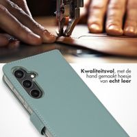 Selencia Echt Leren Bookcase Samsung Galaxy S23 FE - Air Blue