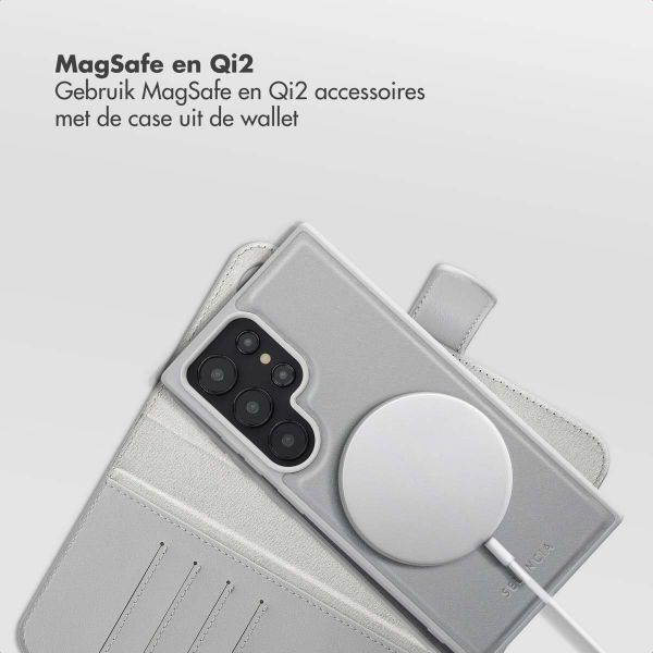 Selencia Olyn Uitneembare Bookcase met MagSafe Samsung Galaxy S24 Ultra - Grijs