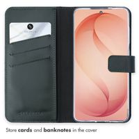 Selencia Genuine Leather Book Case Samsung Galaxy S26 Plus - Green