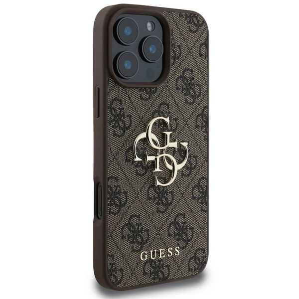 Guess 4G Metal Logo Backcover Apple iPhone 16 Pro Max - Bruin