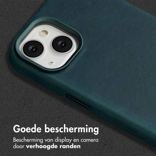 Accezz Vintage Leather Magsafe Backcover Apple iPhone 14 - Smokey Green
