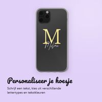 Gepersonaliseerd hoesje met letter iPhone 12 (Pro) - Transparant