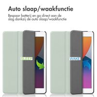 imoshion Trifold Bookcase Apple iPad 9 (2021) 10.2 inch / iPad 8 (2020) 10.2 inch / iPad 7 (2019) 10.2 inch - Lichtgroen