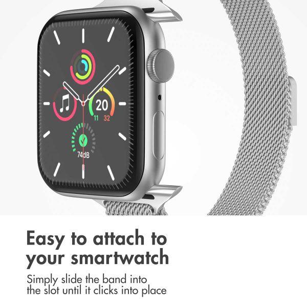 imoshion Slim Milanese Band Apple Watch | 38/40/41/42 mm - Silver