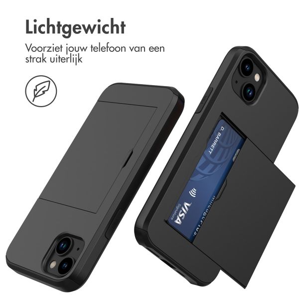 imoshion Backcover met pasjeshouder iPhone 14 Plus - Zwart