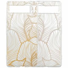 imoshion Design hoesje Google Pixel 6a - Golden Leaves Transparant