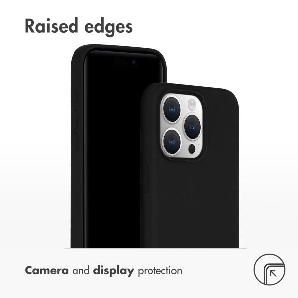 Accezz Liquid Silicone Back Cover Apple iPhone 15 Pro Max - Black
