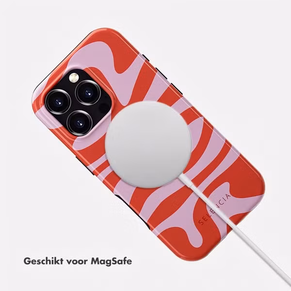 Selencia Vivid Backcover met MagSafe Apple iPhone 16 Pro - Dream Swirl Pink