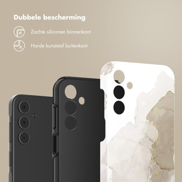 Selencia Vivid Tough Backcover Samsung Galaxy A15 (5G/4G) - Marble Light Brown