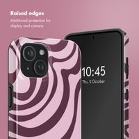 Selencia Vivid Back Cover with MagSafe Apple iPhone 15 - Wavy Swirl Pink Plum