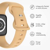 imoshion Siliconen⁺ bandje Apple Watch Series 1 t/m 9 / SE (38/40/41 mm) | Series 10 / 11 (42 mm) - Maat S/M - Walnut