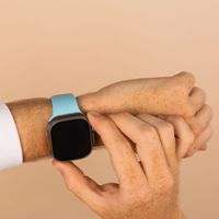 imoshion Siliconen⁺ bandje Apple Watch Series 1 t/m 10 / SE / Ultra (2) (44/45/46/49 mm) - Sapphire Blue - Maat M/L