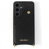 Dutchies Backcover met pashouder Samsung Galaxy S24 - Telefoonkoord niet inbegrepen - Zwart