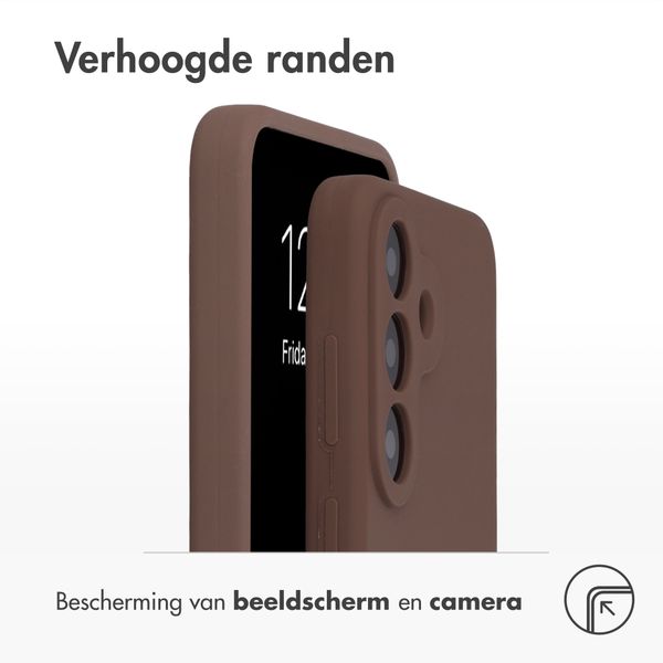 Accezz Liquid Silicone Backcover met MagSafe Samsung Galaxy S26 FE - New Tea Brown