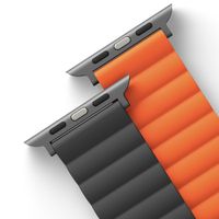 Uniq Revix dubbelzijdig bandje Apple Watch Series 1 t/m 11 / SE / Ultra (44/45/46/49 mm) - Charcoal (Grey/Orange)