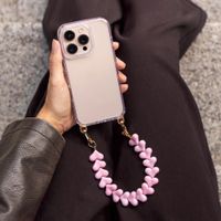 Selencia Transparent Case with Hooks + Lova Wrist Strap Apple iPhone 11 - Cotton Candy