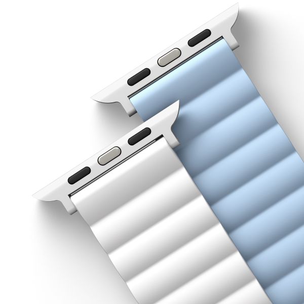Uniq Revix dubbelzijdig bandje Apple Watch Series 1 t/m 11 / SE / Ultra (44/45/46/49 mm) - Arctic (White/Blue)